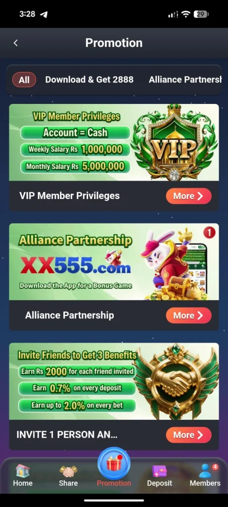 2888Bet Game Earning Opportunities