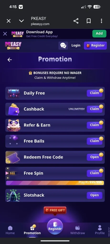 PKEasy Game Promotions